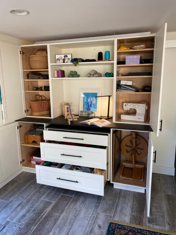 shelves with drawers