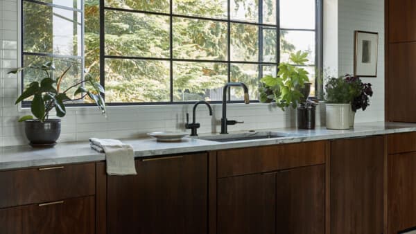 custom walnut cabinetry