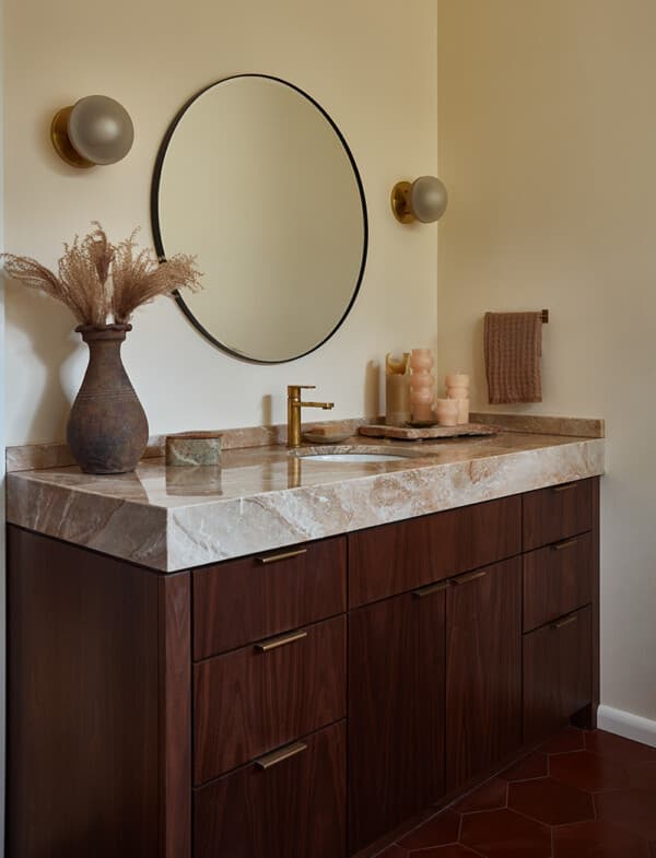custom walnut cabinetry