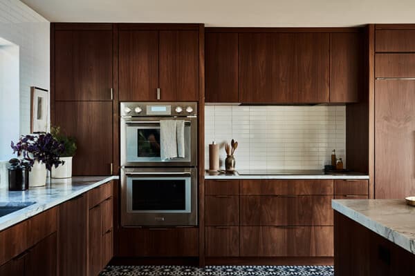 custom walnut cabinetry
